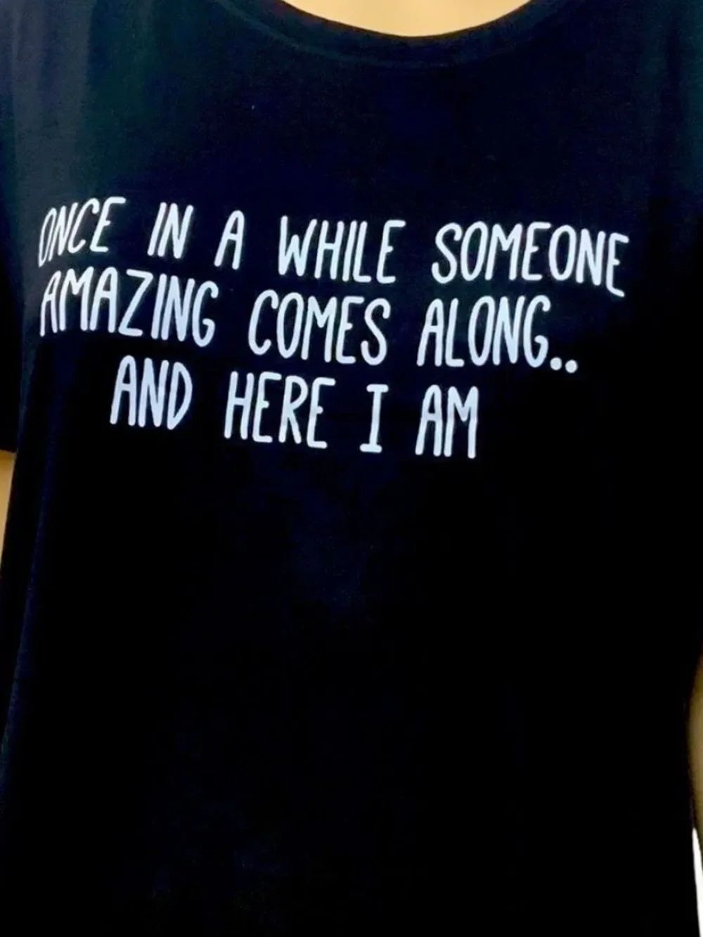 Plus Black Short Sleeve White Sarcastic Graphic Tee T-Shirt 1X